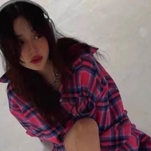 Abercrombie Fitch plaid funnel logo moose classic hot pink flannel sz M